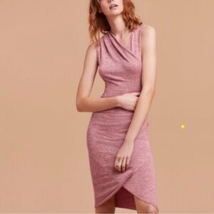 Wilfred Free ‘Izidora’ Marled Purple Faux Wrap Dress Size Large